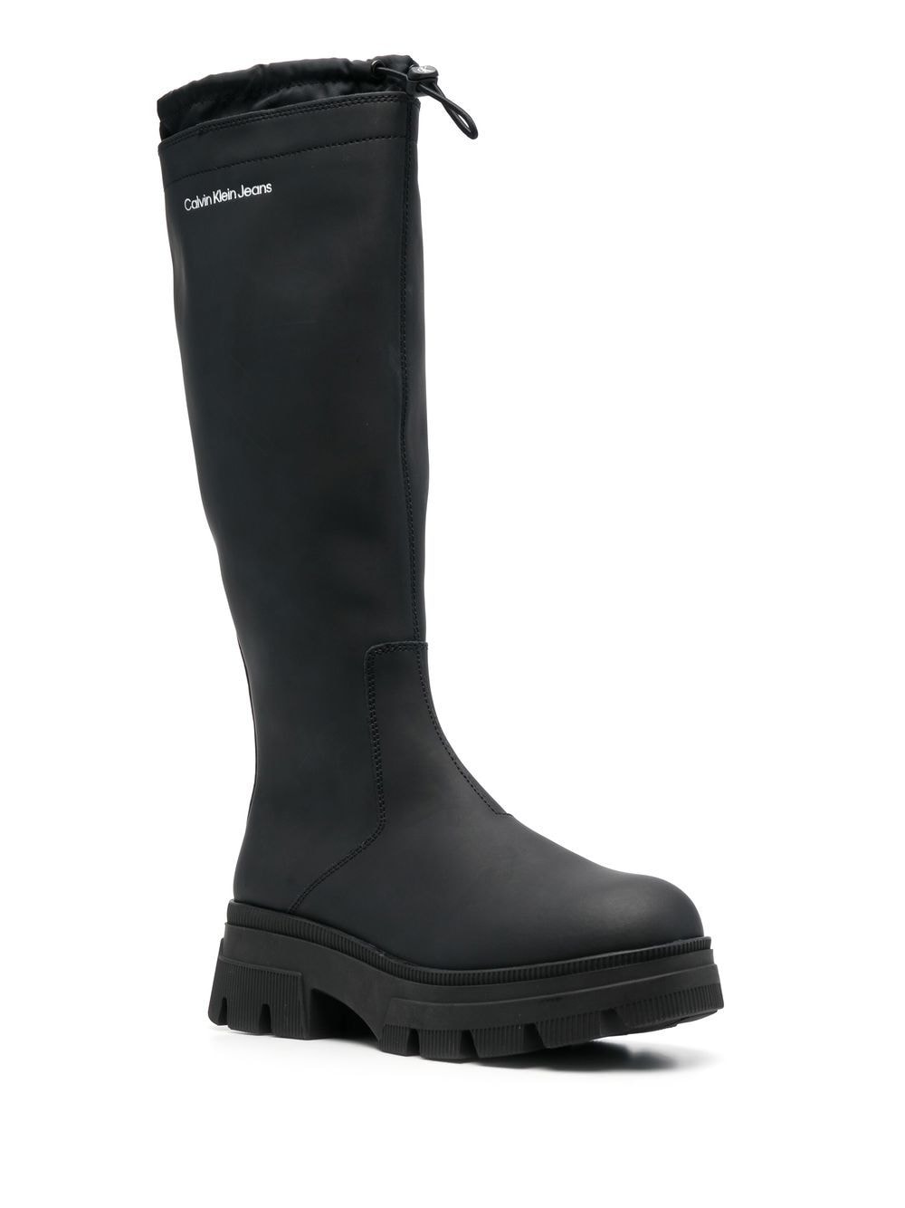 Image 2 of Calvin Klein drawstring knee-high rain boots