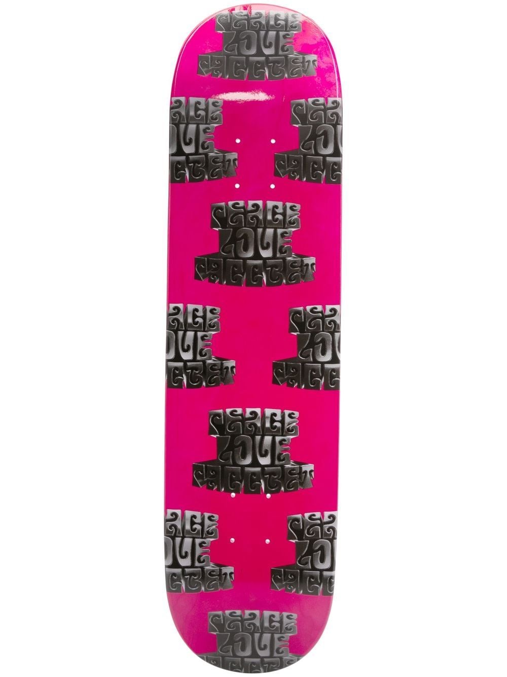 

PACCBET graphic-print skateboard - Pink