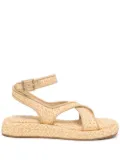 GIABORGHINI raffia ankle-strap sandals - Brown