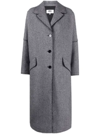 美品 Maison Margiela コート グレー ウール 白タグ S MM6 Maison Margiela ツイード シングルコート | グレー