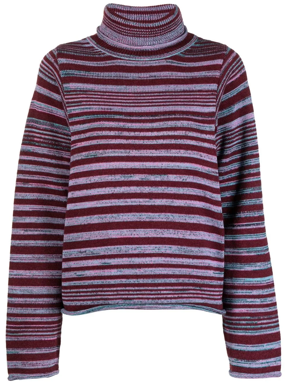 

PS Paul Smith striped roll neck jumper - Red