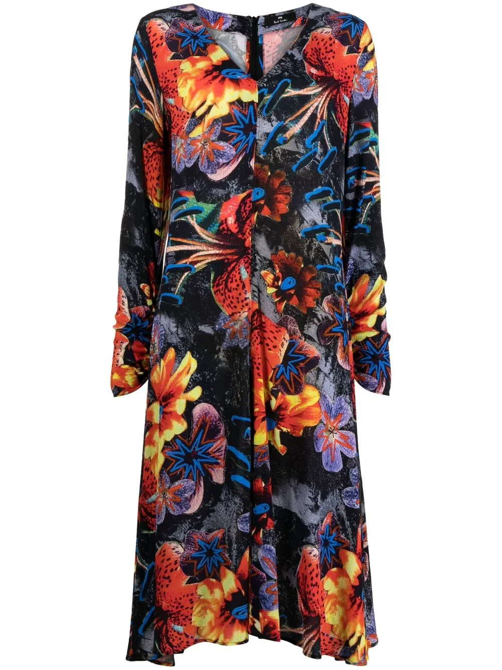 

PS Paul Smith Winter Hawaiian long-sleeve dress - Multicolour