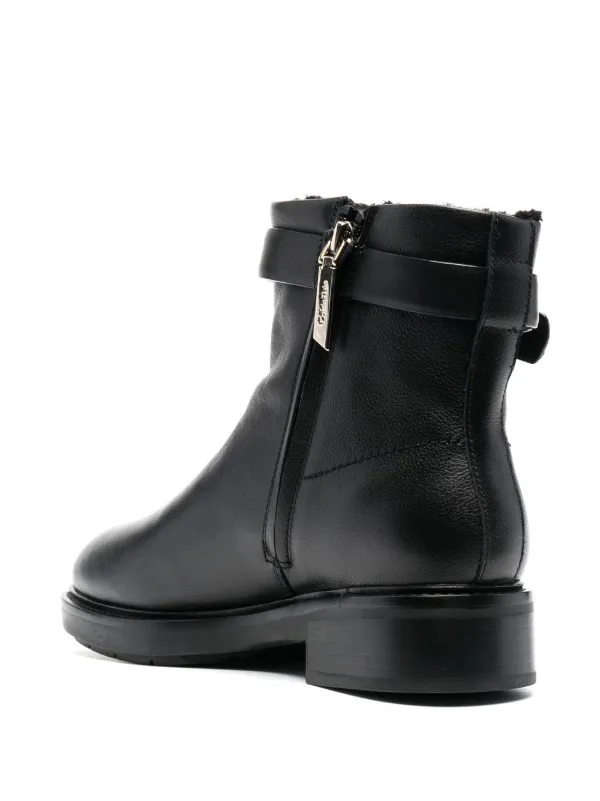 Calvin Klein logo-buckle Ankle Boots Black FARFETCH IN