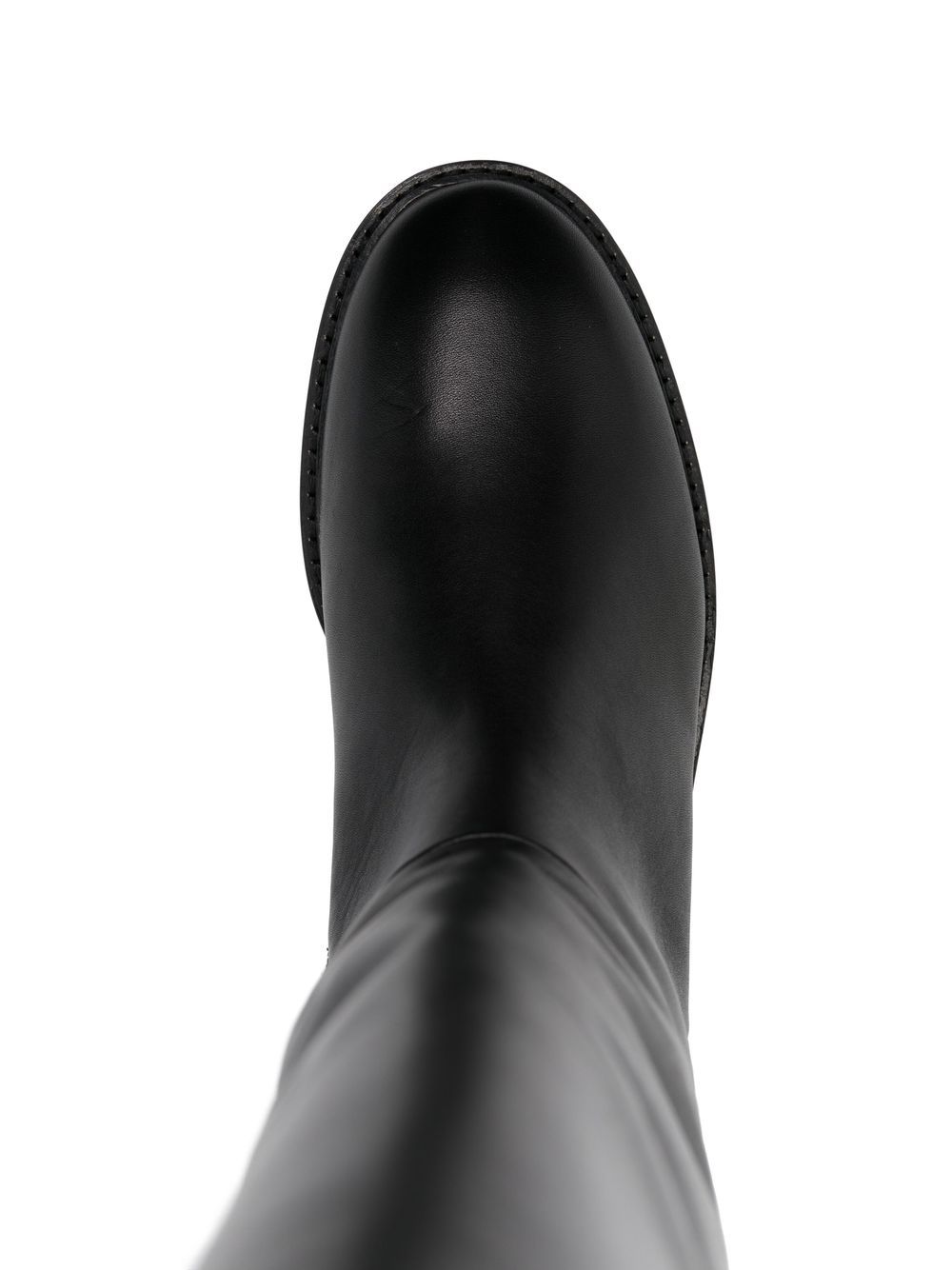 Shop Calvin Klein Logo-plaque Knee-high Boots In Black