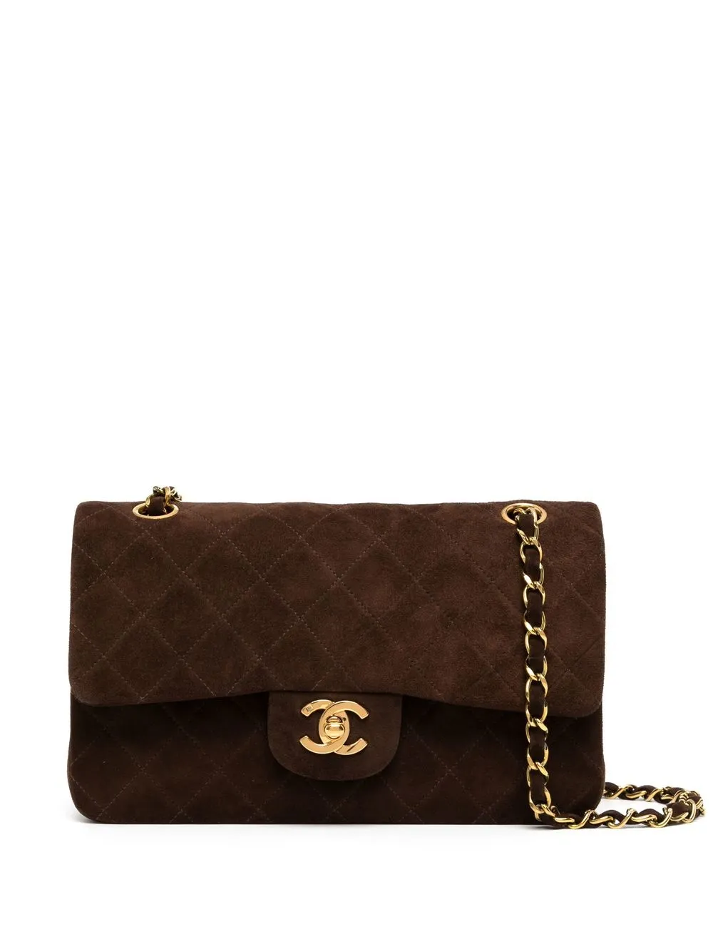 

Chanel Pre-Owned bolsa de hombro Double Flap pequeña 1992 - Marrón