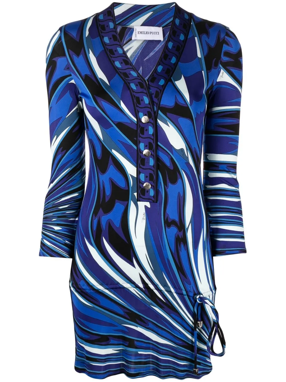 

PUCCI Pre-Owned 2010 abstract-print fitted minidress - Blue