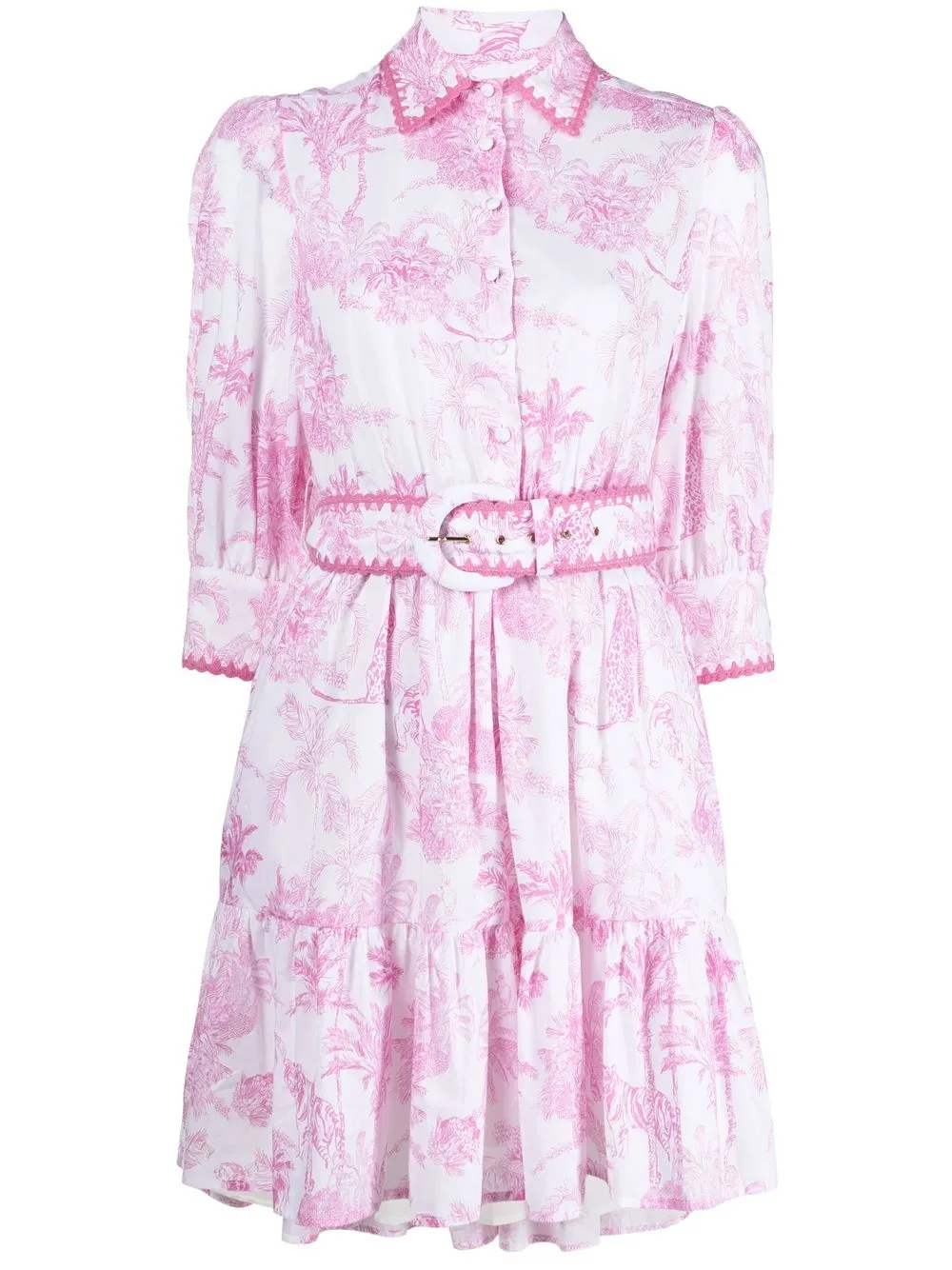 

MC2 Saint Barth floral-print long-sleeve dress - Pink