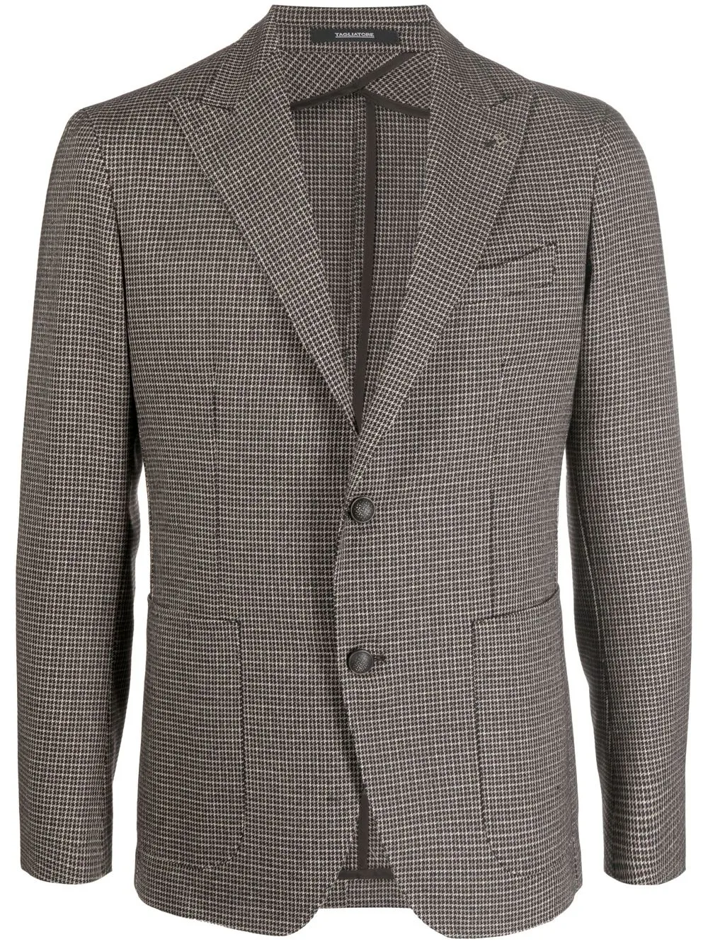 

Tagliatore blazer con estampado pied de poule - Negro