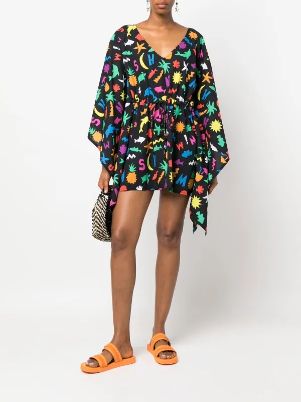 Moschino Graphic logo-print Kaftan 