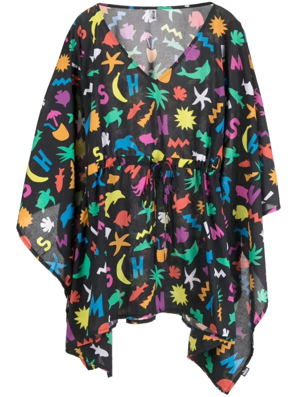 Moschino Graphic logo-print Kaftan 