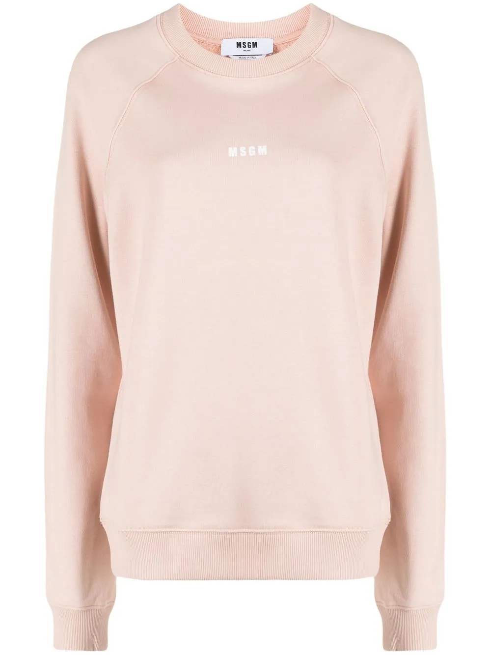 

MSGM logo-print cotton sweatshirt - Pink