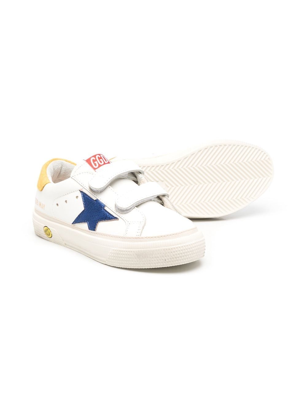 Golden Goose Kids May sneakers met klittenband - Wit