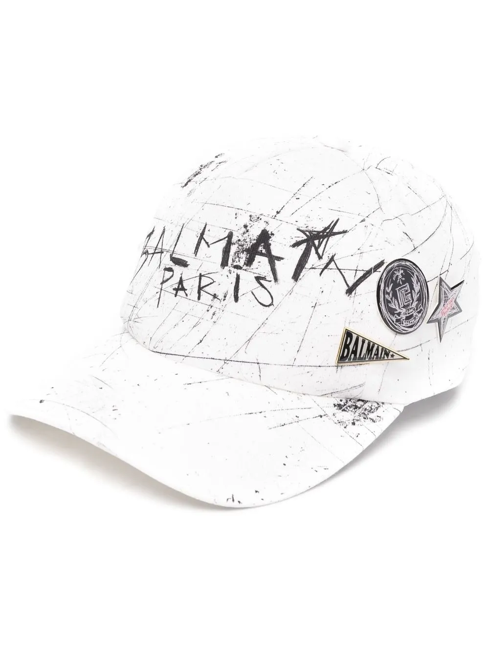 graffiti logo-print cap