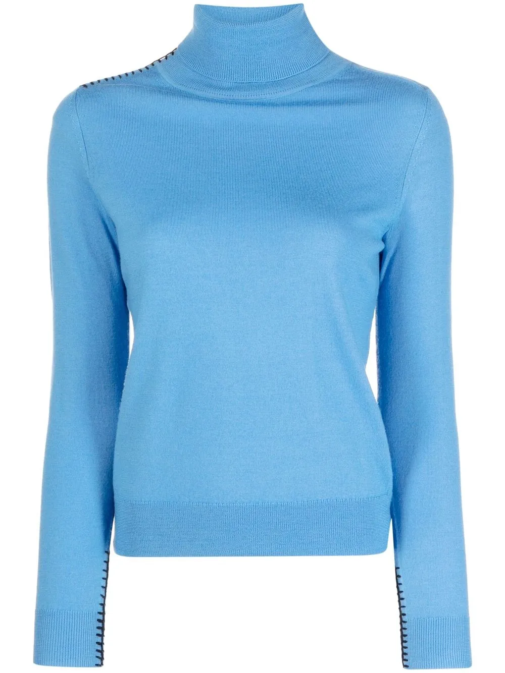

PS Paul Smith stitch-detail roll-neck jumper - Blue