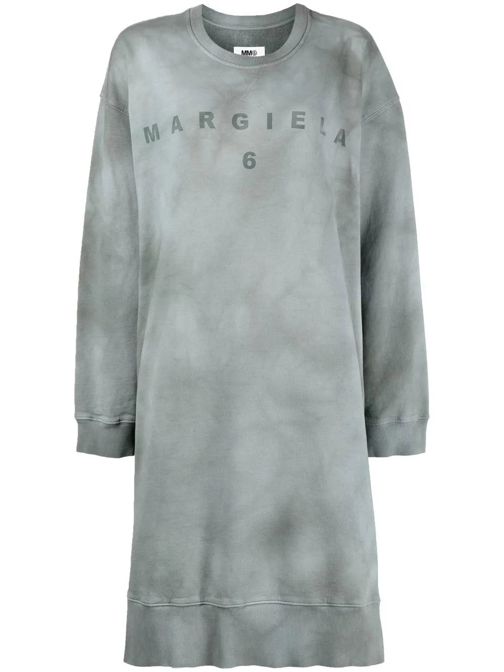 

MM6 Maison Margiela vestido corto con logo estampado - Verde