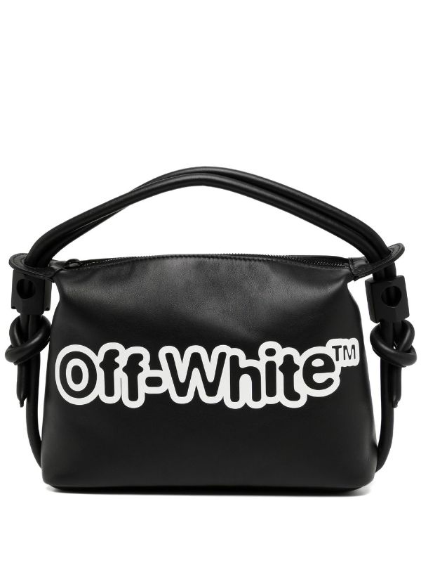 off white logo print mini bag