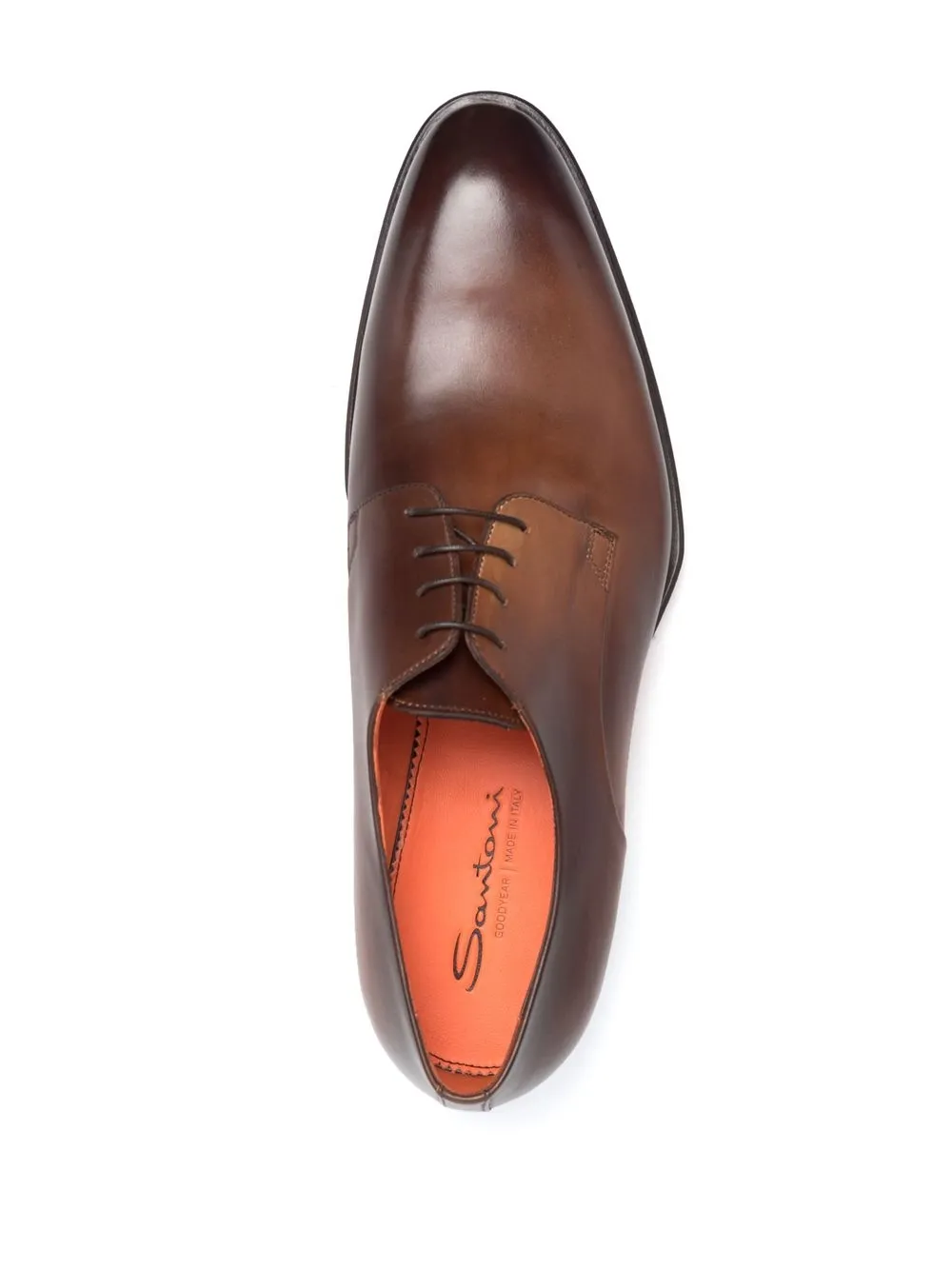 Santoni Leather Oxford Shoes Brown FARFETCH UK