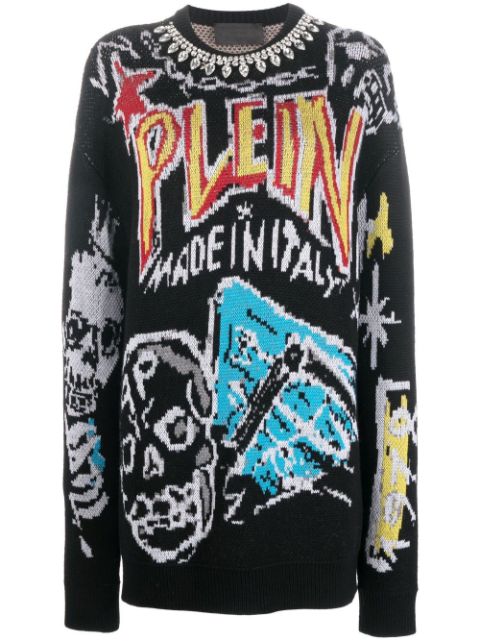 Philipp Plein grafitti-print sweatshirt Women