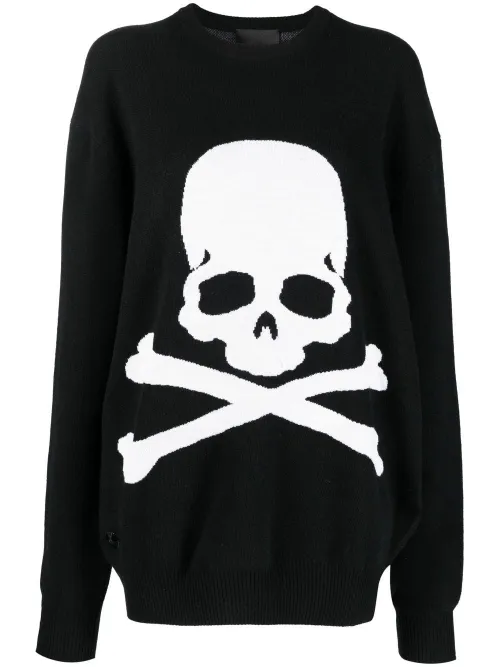 Pull Skull Bones à col ras du cou - Philipp Plein - Modalova