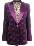 Philipp Plein crystal-embellished blazer - Purple