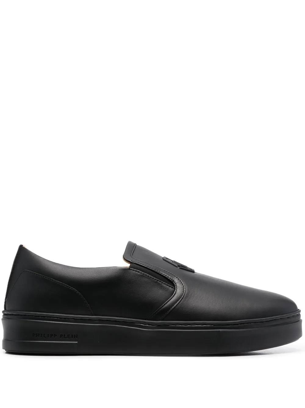 

Philipp Plein zapatillas slip-on con placa hexagonal - Negro