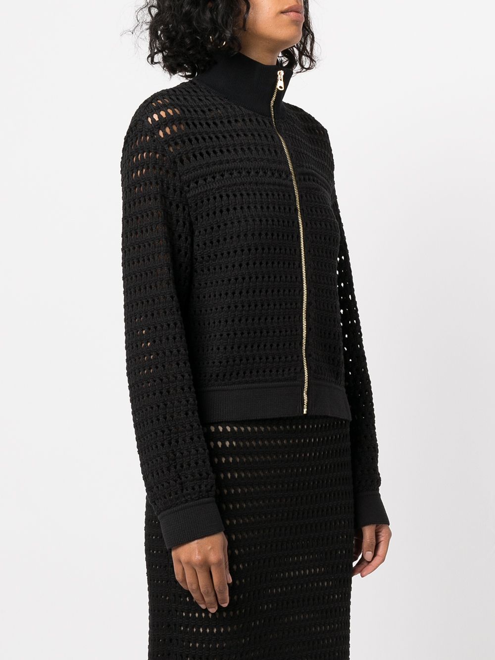 St. John Open Crochet Knit Jacket - Farfetch