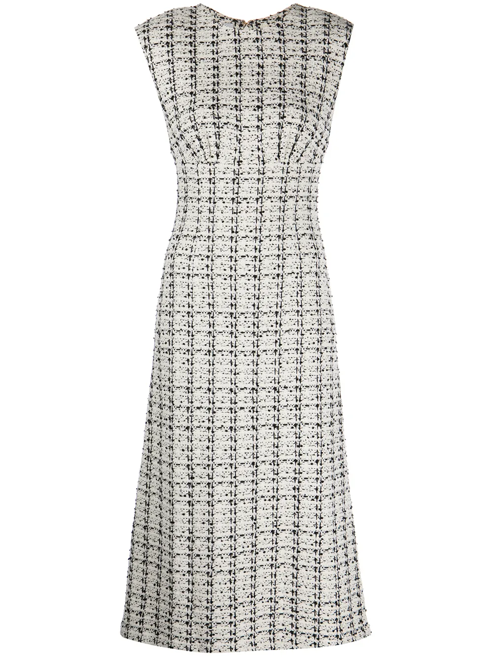 

St. John vestido midi de tweed - Blanco