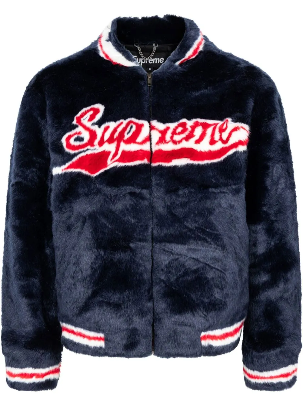 Supreme faux-fur Varsity Jacket - Farfetch