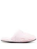 Calvin Klein logo appliqué faux-fur slippers - Pink