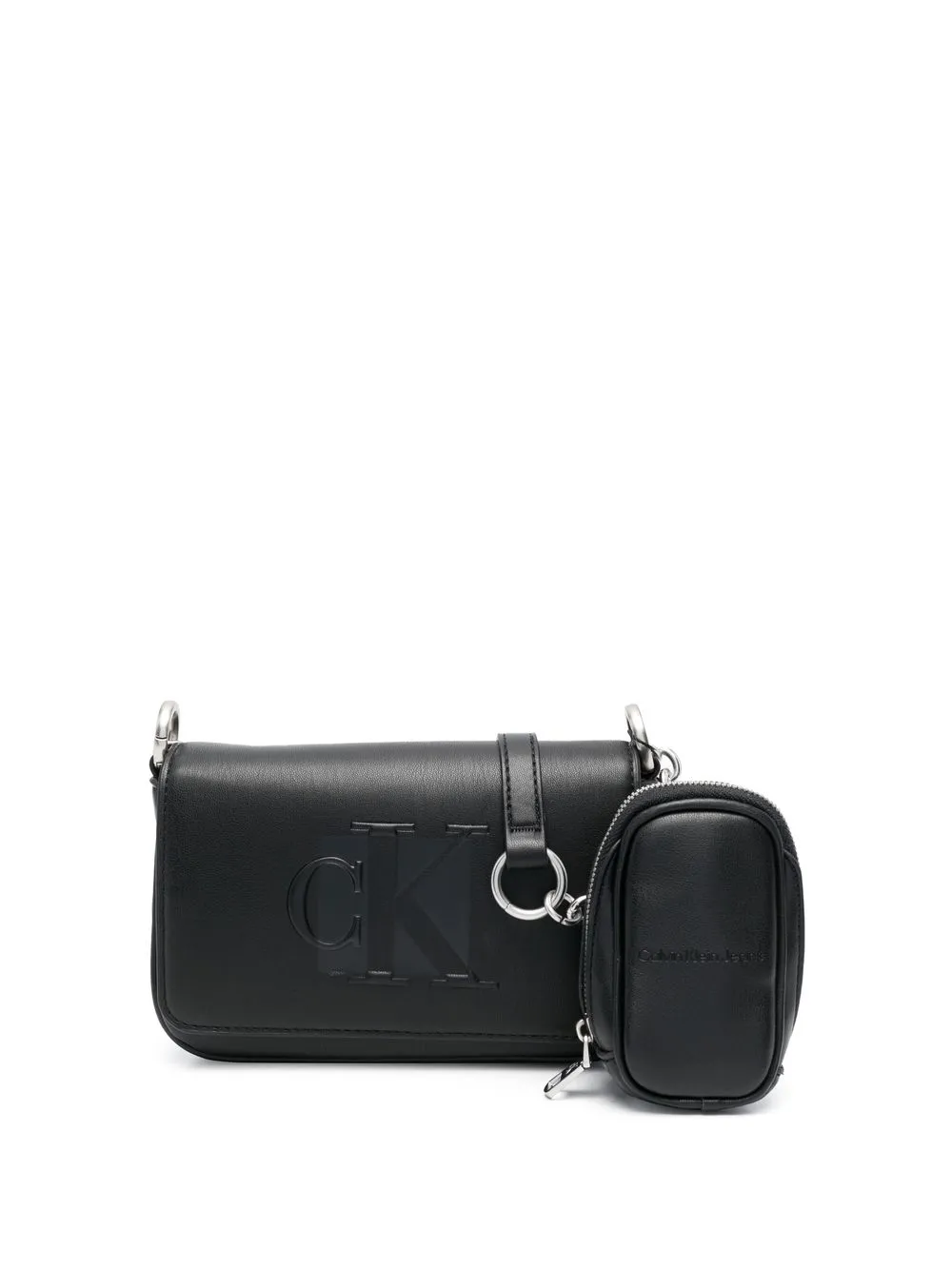 

Calvin Klein bolsa crossbody con logo en relieve - Negro