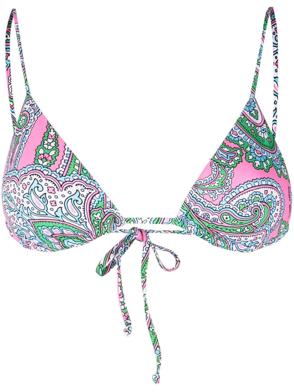 

MC2 Saint Barth paisley-print bikni-top - Pink