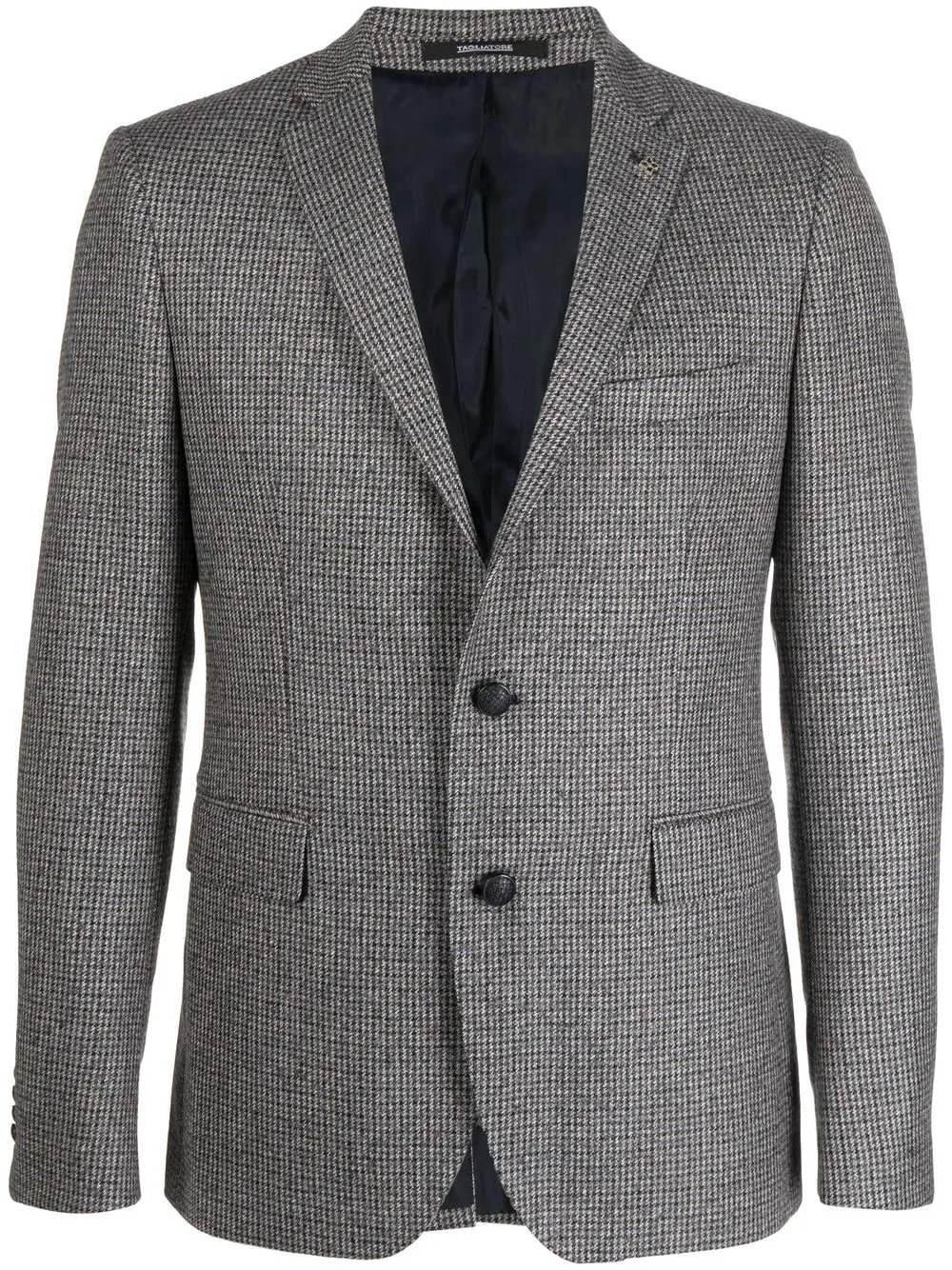 

Tagliatore houndstooth-pattern blazer jacket - Grey