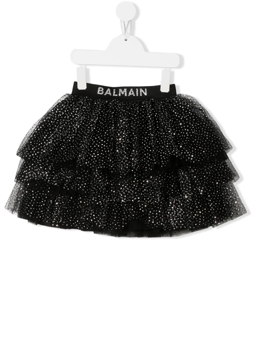 

Balmain Kids crystal-embellished tiered tutu skirt - Black