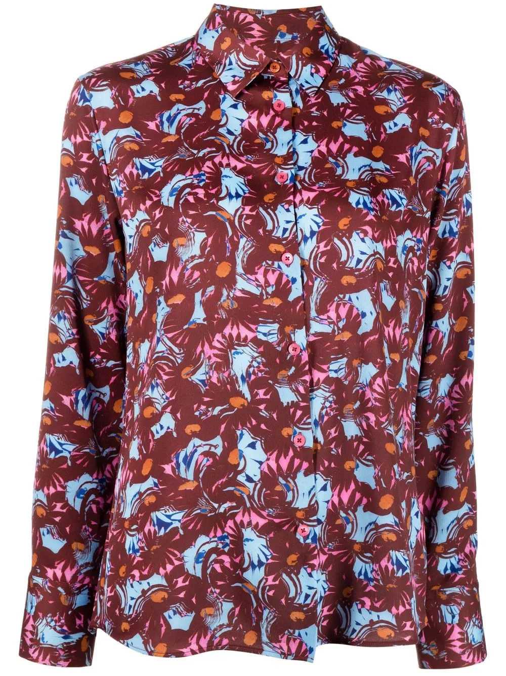 

PS Paul Smith camisa con botones y estampado - Rojo