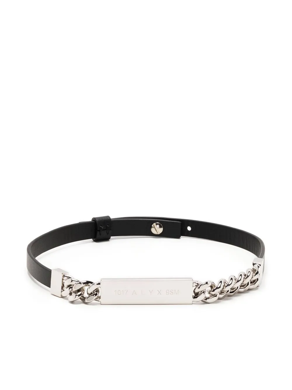 

1017 ALYX 9SM collar con placa con logo grabado - Negro