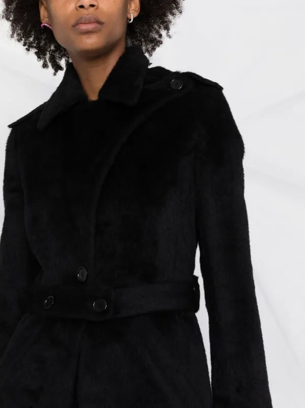 Boucle knit top coat