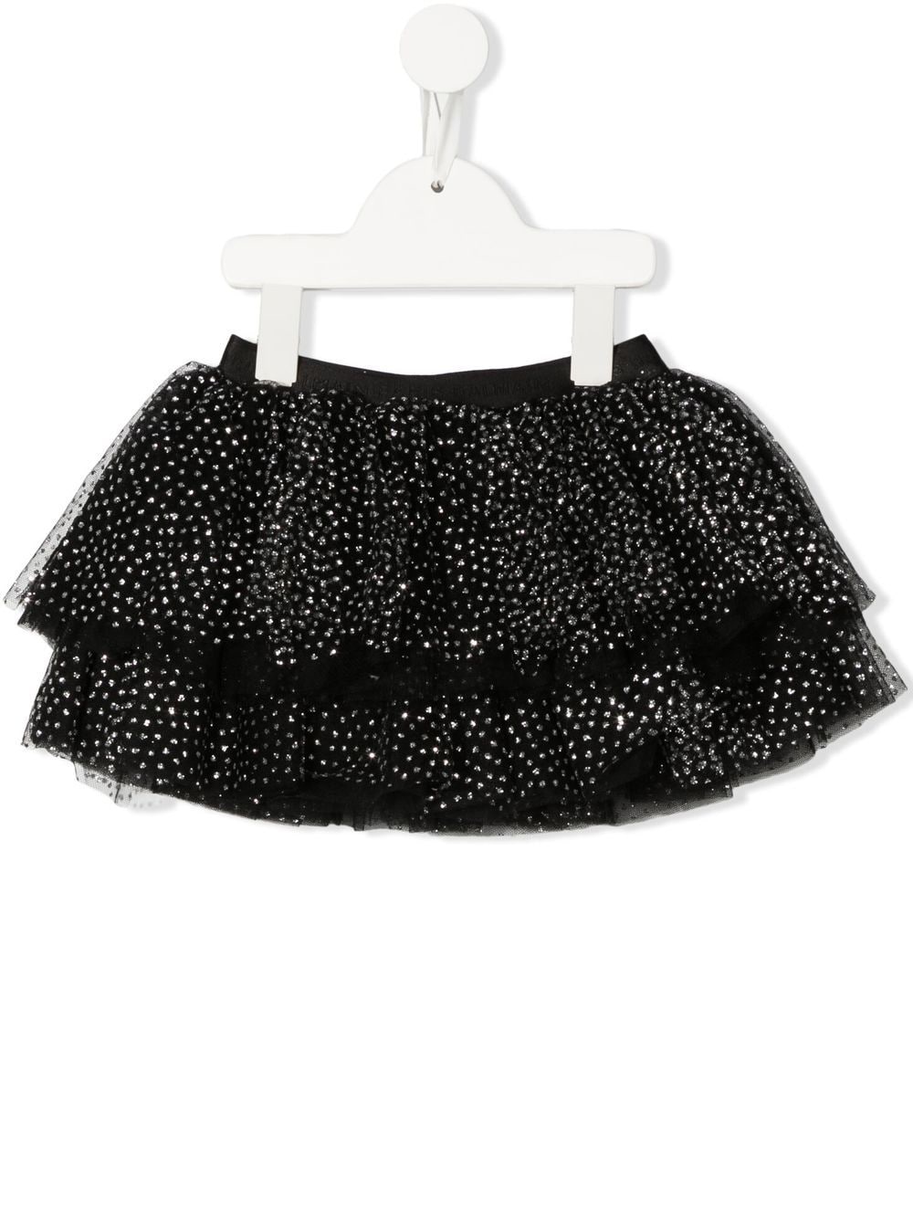 Image 1 of Balmain Kids glitter-detail tiered tutu skirt