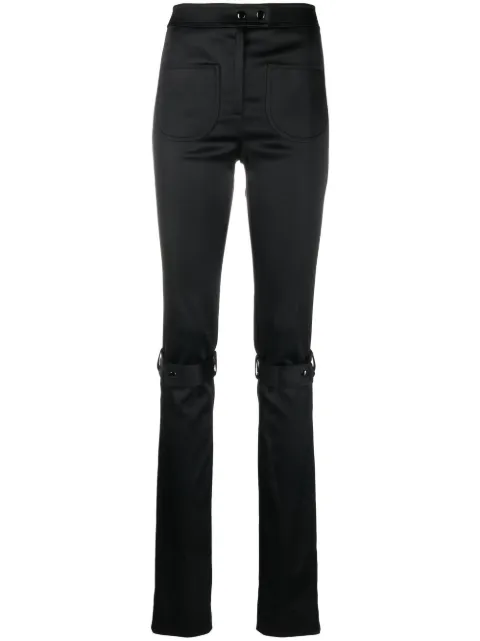 Courrèges pantalones de satén con tiras