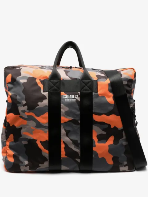 DSQUARED2 camouflage-print zip-up bag