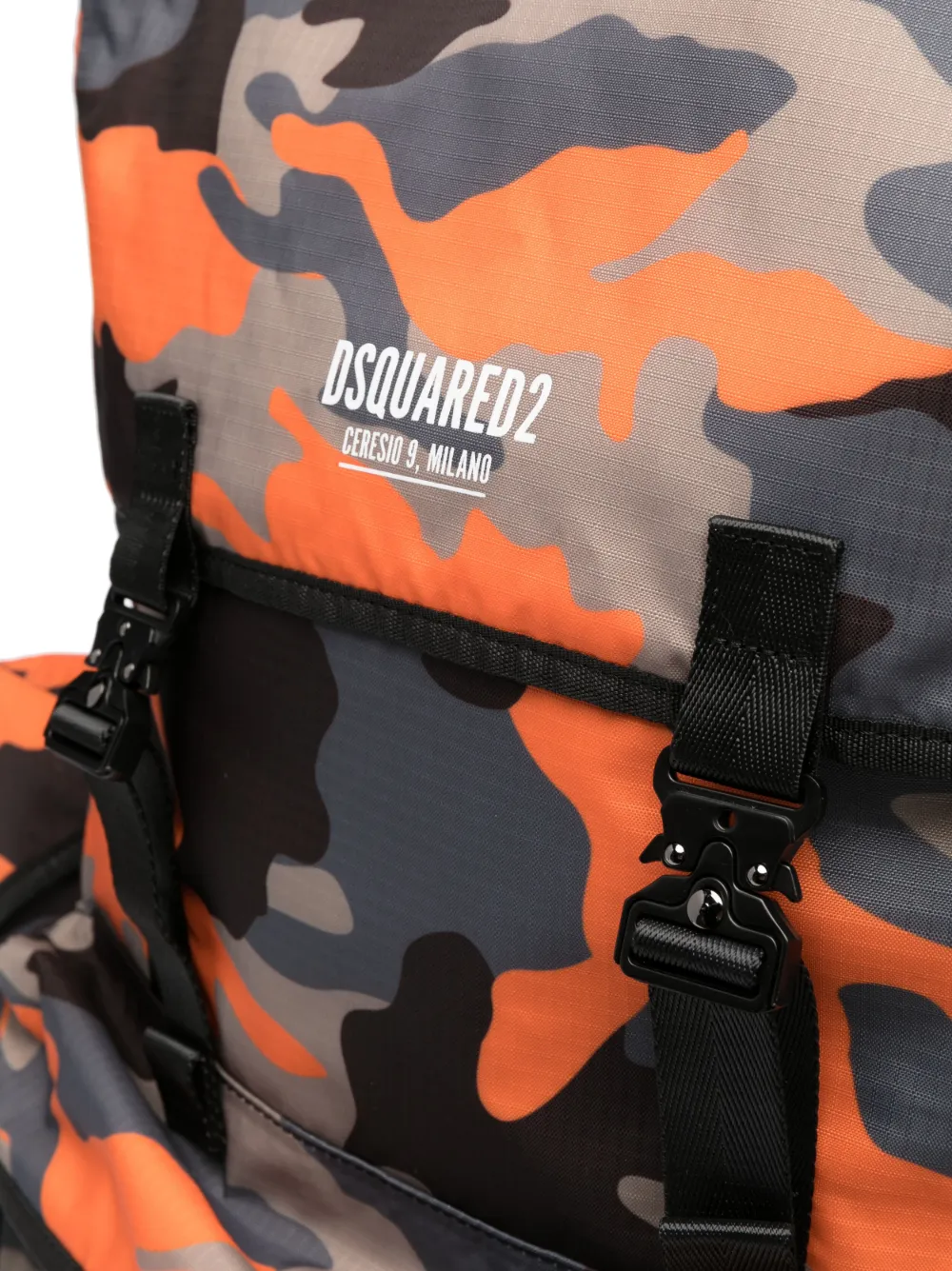 Dsquared2 Camouflage Print Backpack In Orange