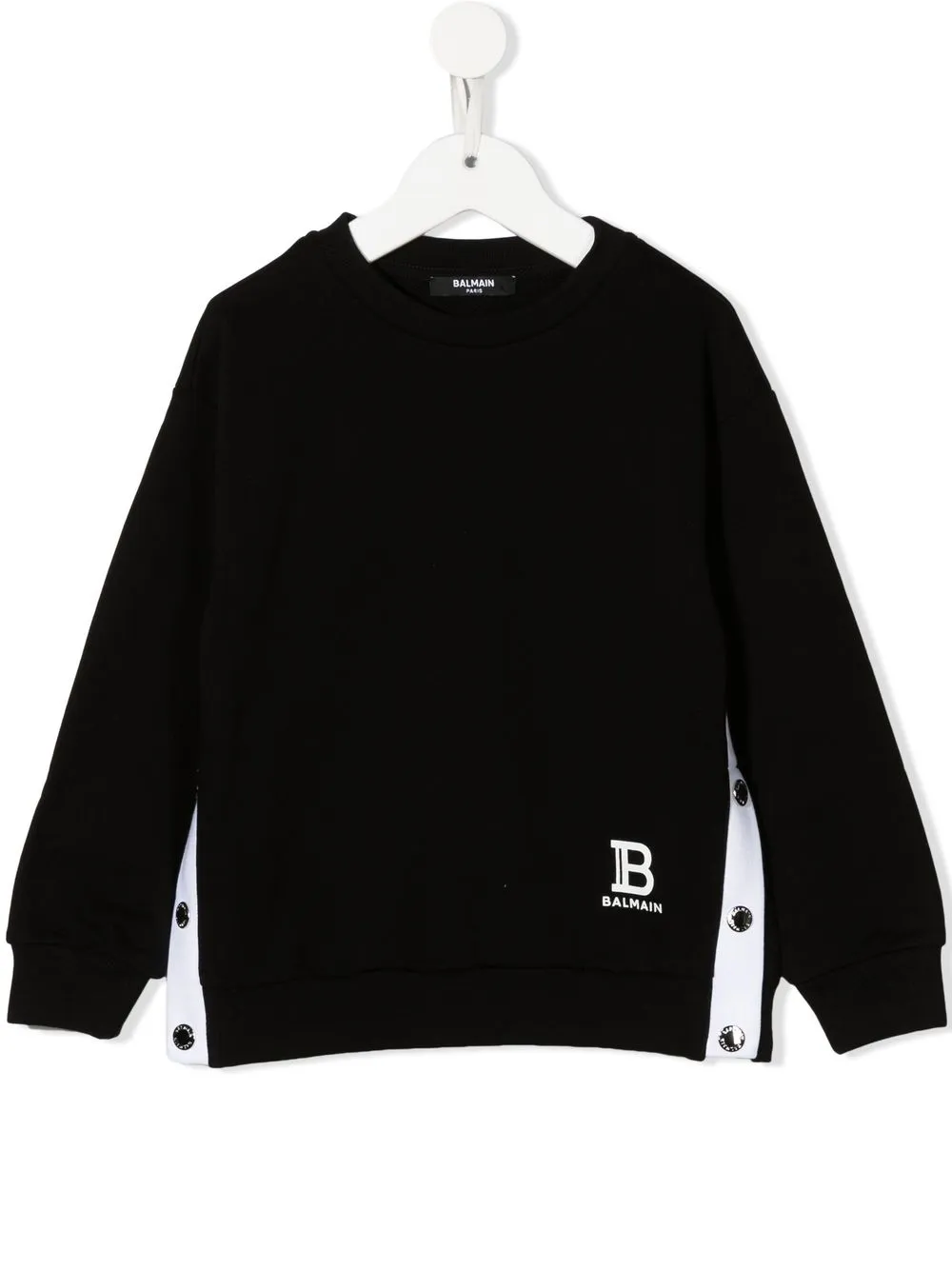 

Balmain Kids sudadera con cuello redondo y logo - Negro