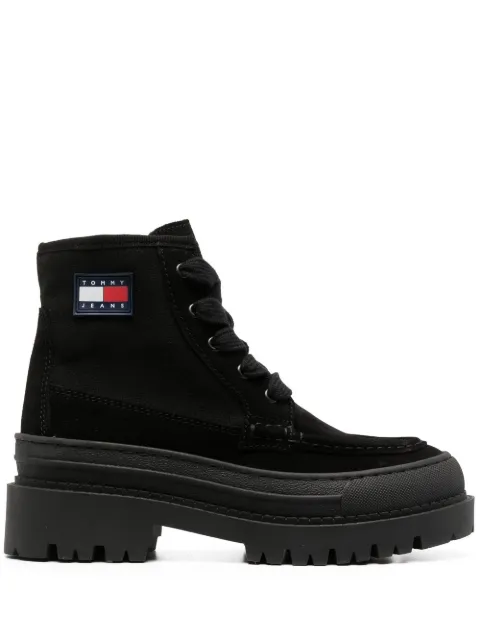 Tommy Jeans botas con agujetas y tacón de 40mm