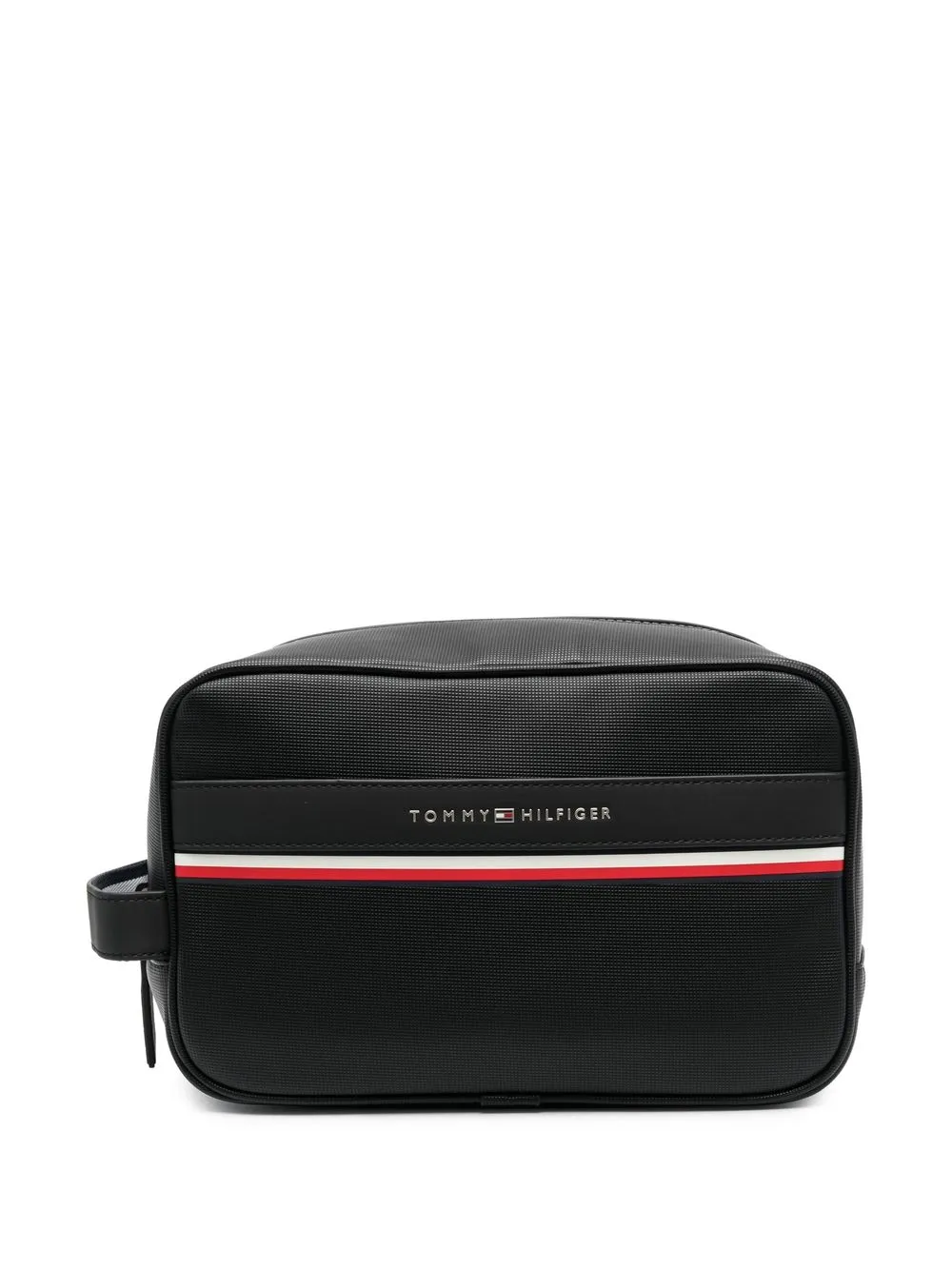 

Tommy Hilfiger stripe-print washbag - Black