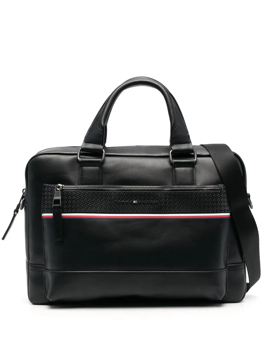 

Tommy Hilfiger logo-plaque zip-up briefcase - Negro