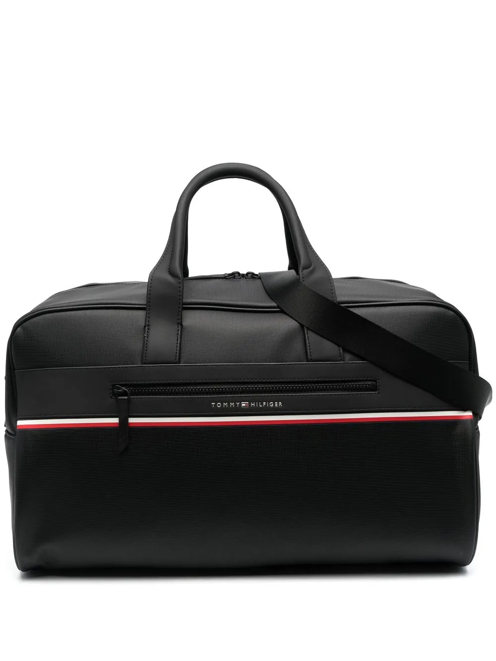 

Tommy Hilfiger bolsa con detalle de rayas - Negro