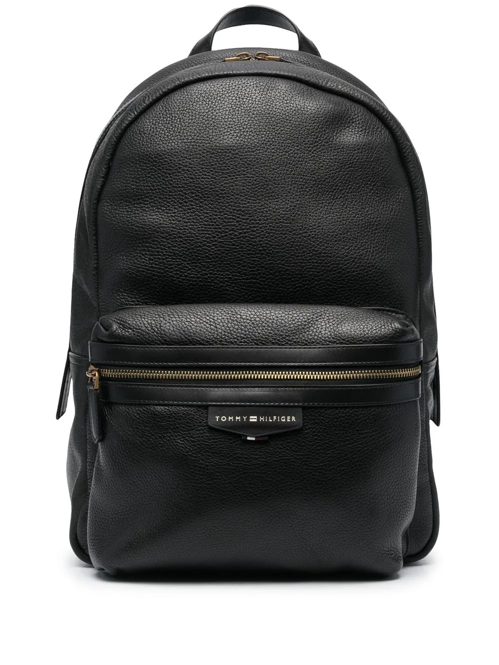 

Tommy Hilfiger logo-print leather backpack - Black