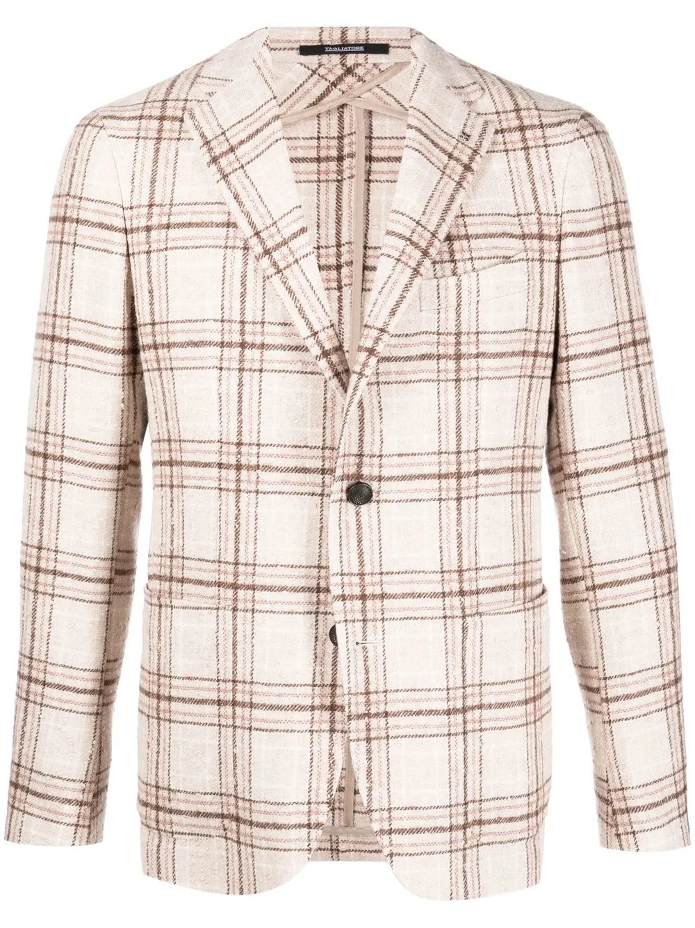

Tagliatore checked long-sleeve blazer - Neutrals