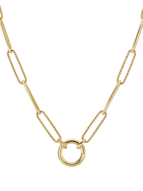 David Yurman 18kt yellow gold DY Madison Elongated chain necklace (5mm)