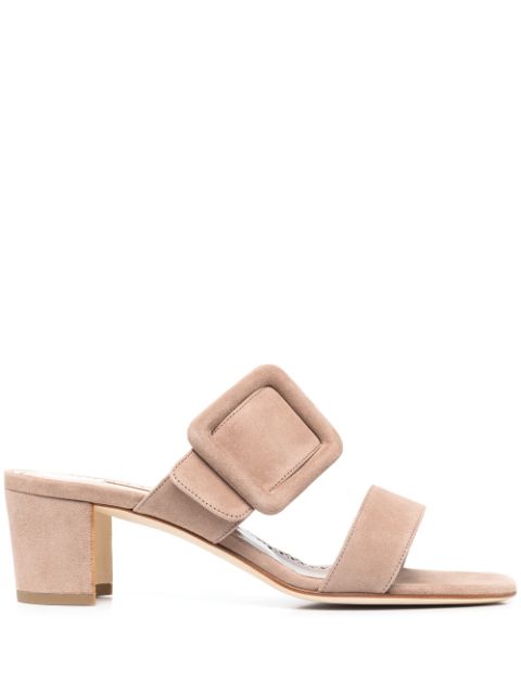 Manolo Blahnik large-buckle sandals Women