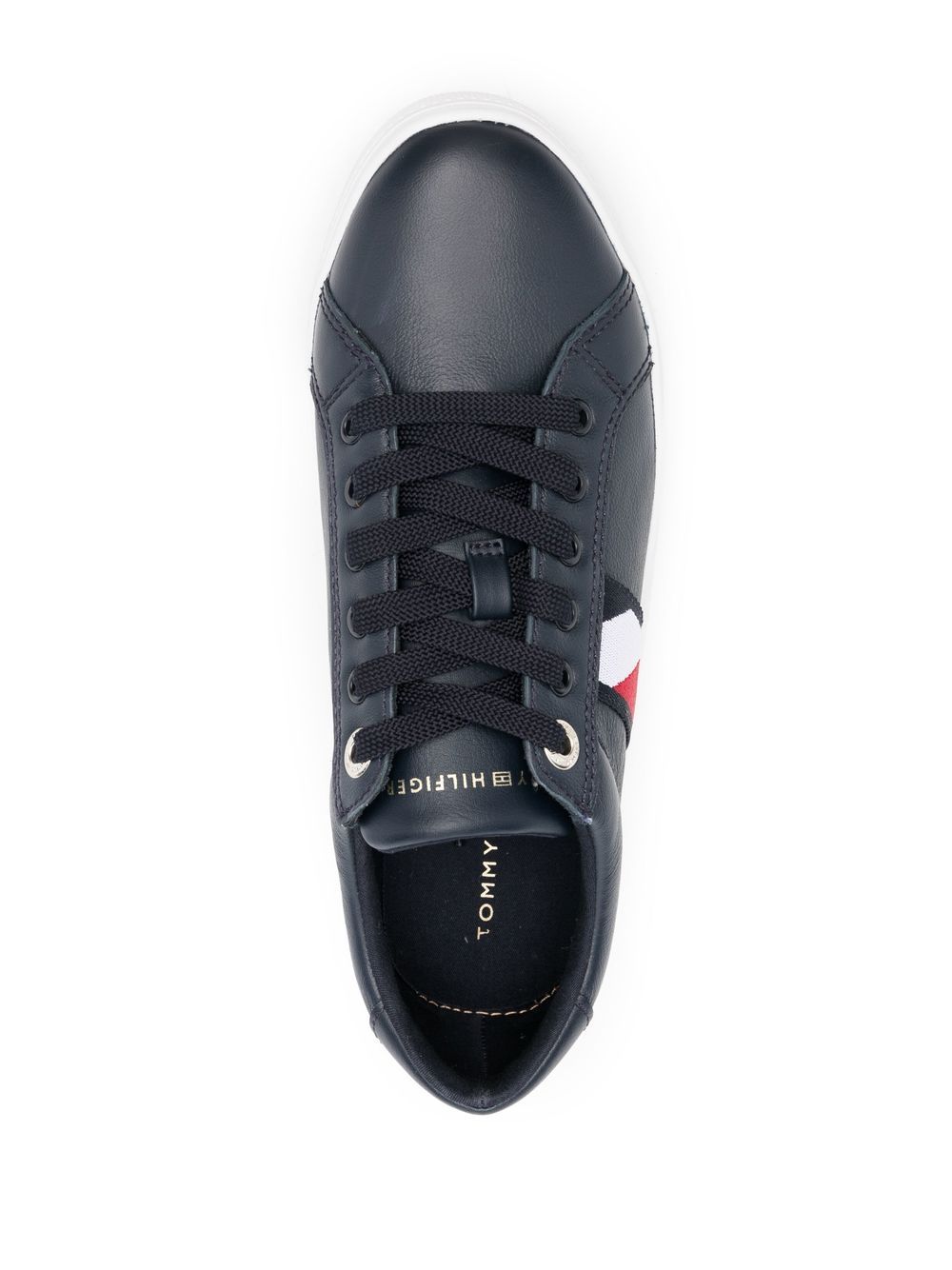 Shop Tommy Hilfiger Side Logo-detail Sneakers In 蓝色